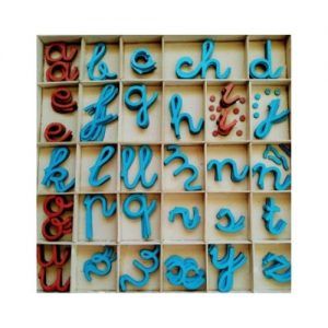 alfabeto movil montessori cursiva